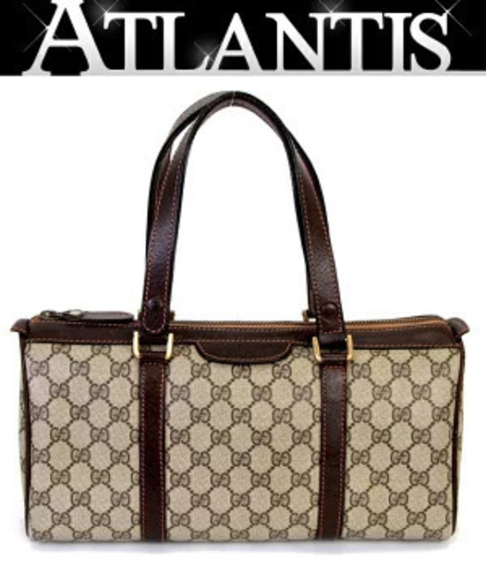Gucci GG Supreme Plus Boston bag monogram canvas brown